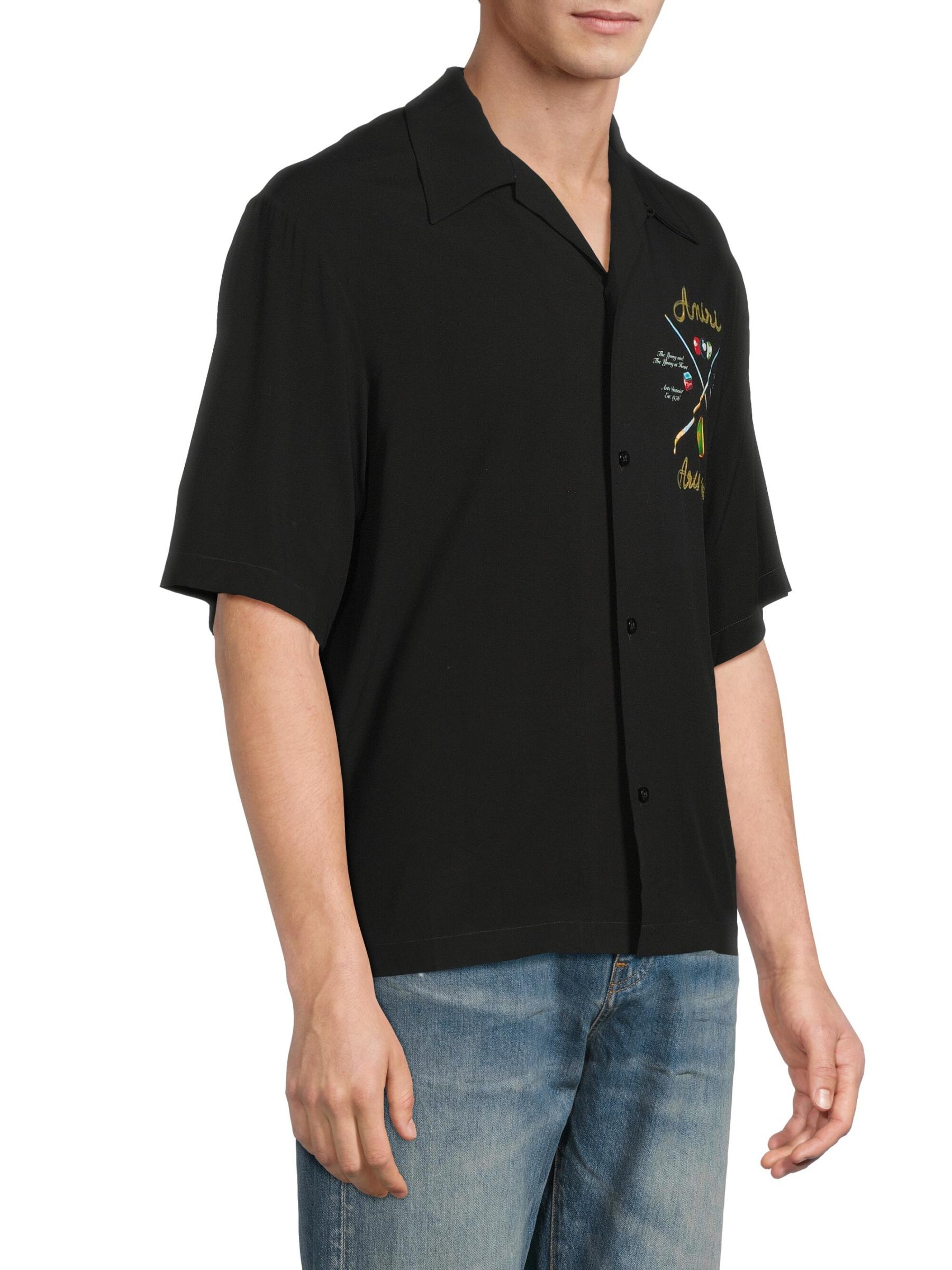 【国内発関税無】Amiri アミリ POOL CUE Ｔシャツ AMIRI Pool Cue T-shirt | Black | FARFETCH
