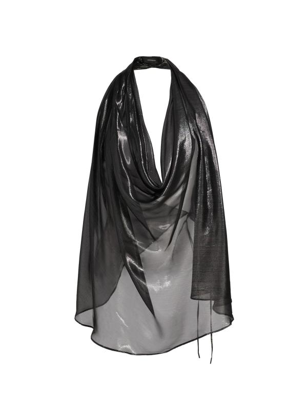 Metallic Halter Blouse