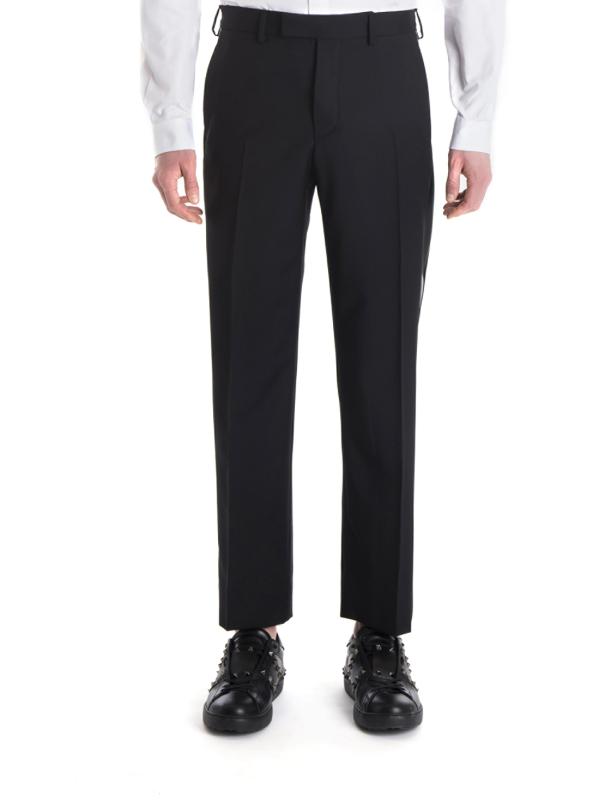 Solid Wool Trousers