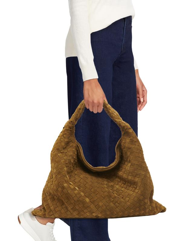 【BOTTEGA VENETA】ラージ ホップ イントレチャート スエード 1896c9b9-b67c-476a-9a92-