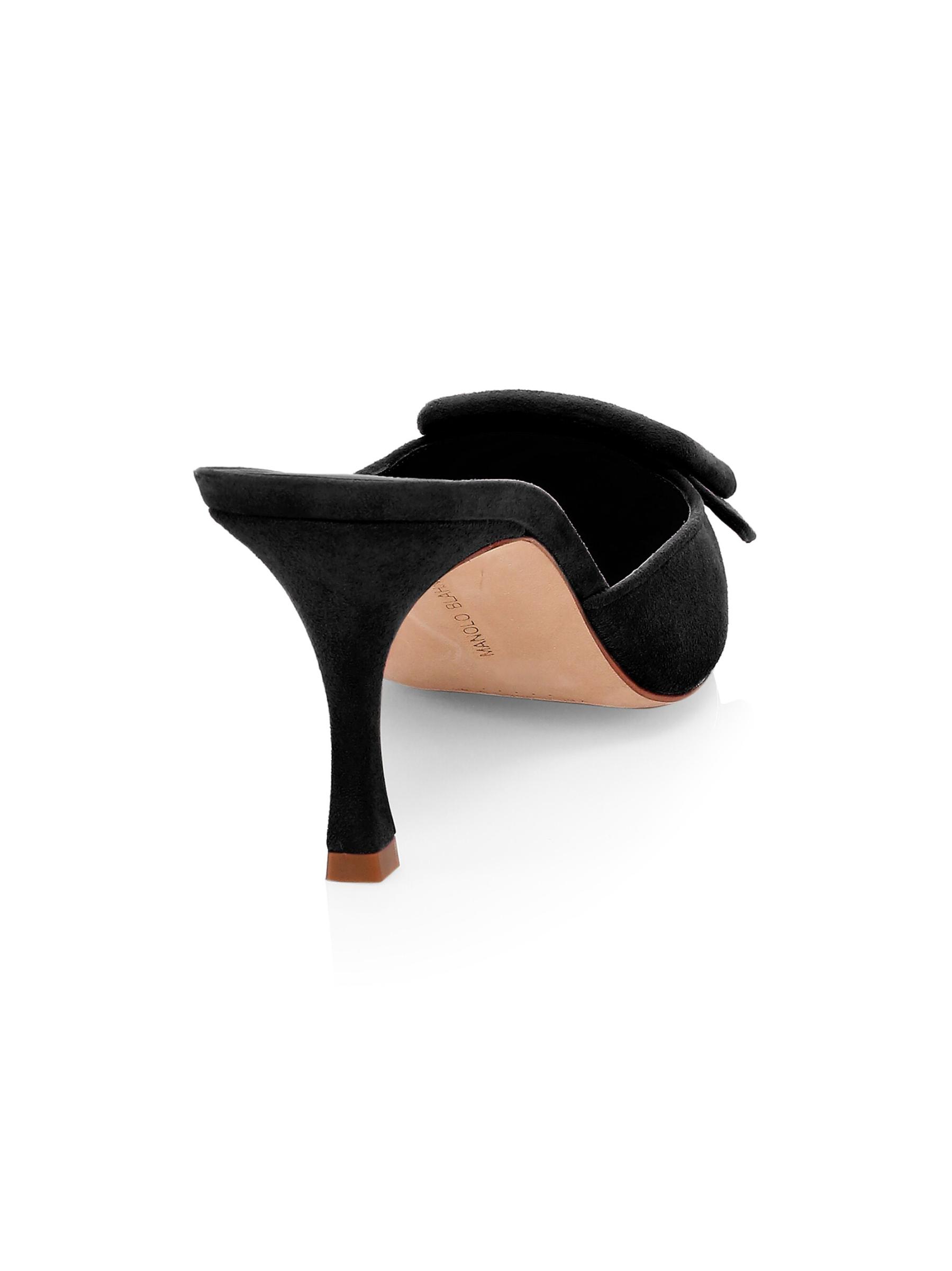Manolo Blahnik - メイズール 70MM バックル スエード ミュール