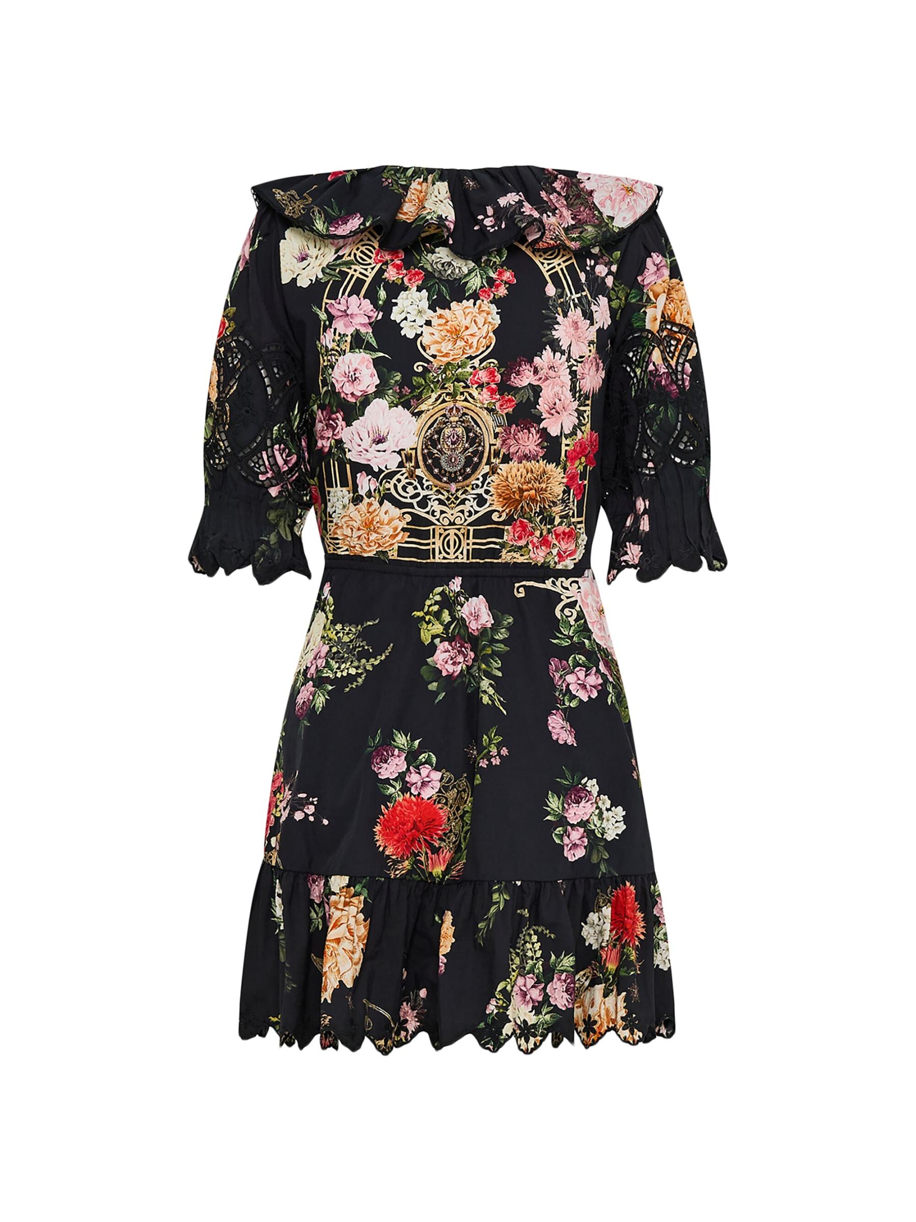 Shop Camilla - Floral Ruffle Cotton Minidress | Saks Fifth