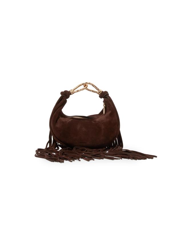 حقيبة كروس بودي من الجلد المدبوغ بأهداب من أفيري