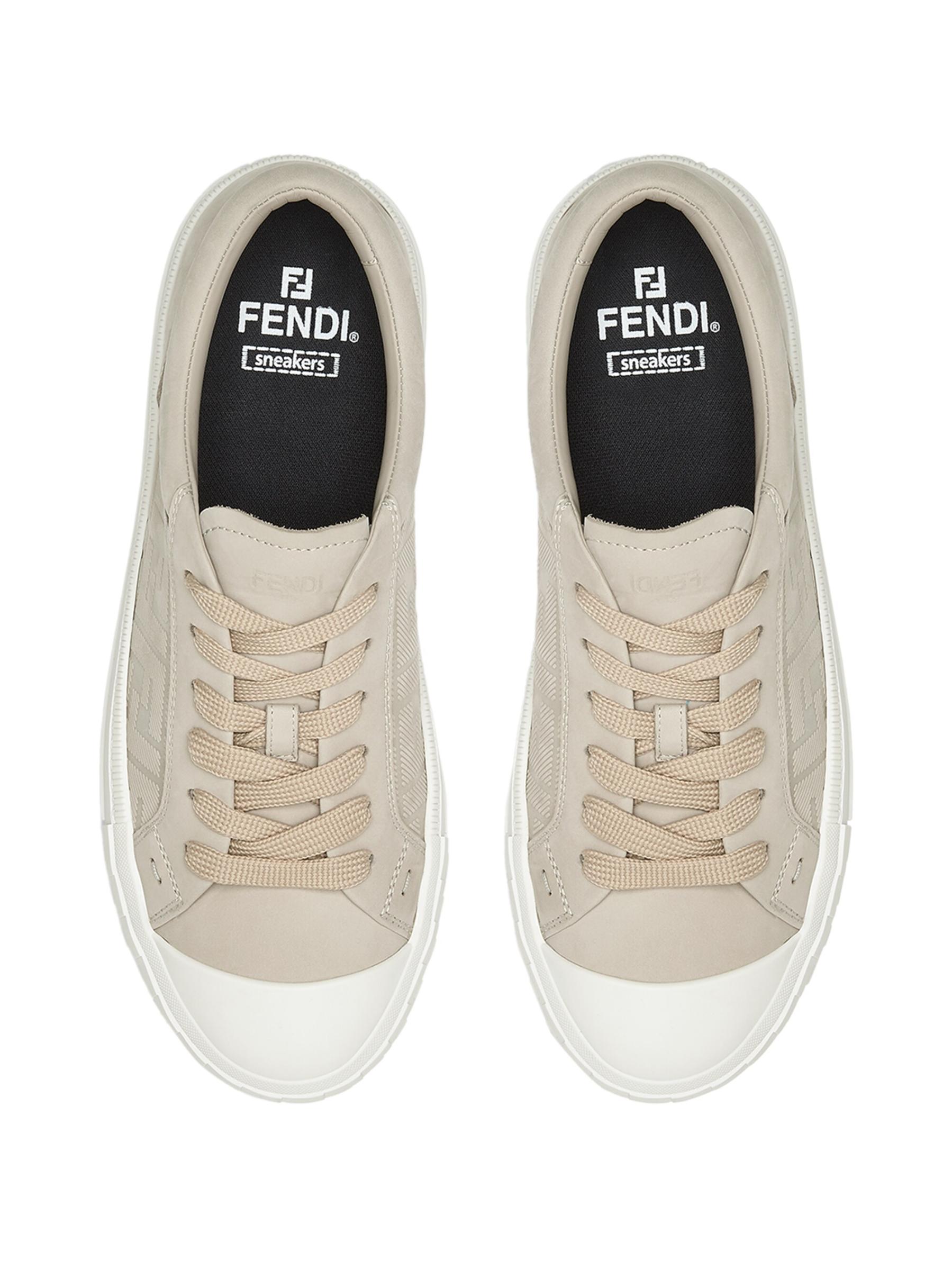 お気に入り◇DOMINO ロートップ スニーカー◇FENDI Fendi - ドミノ・ロゴ・レザー・ロートップ・スニーカー を