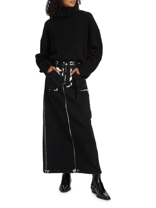 #7: بلوزة ساندرا من مزيج الكشمير - أسود