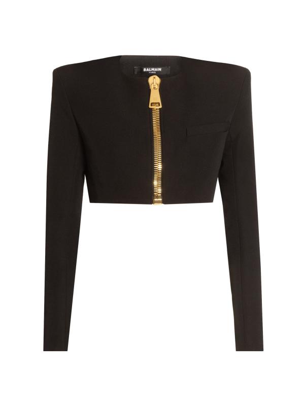 ざっきー　バルマン　美ジャケット　38 特価！　シルクラペル！ Balmain Love Letter ジャケット | ブラック | FARFETCH JP