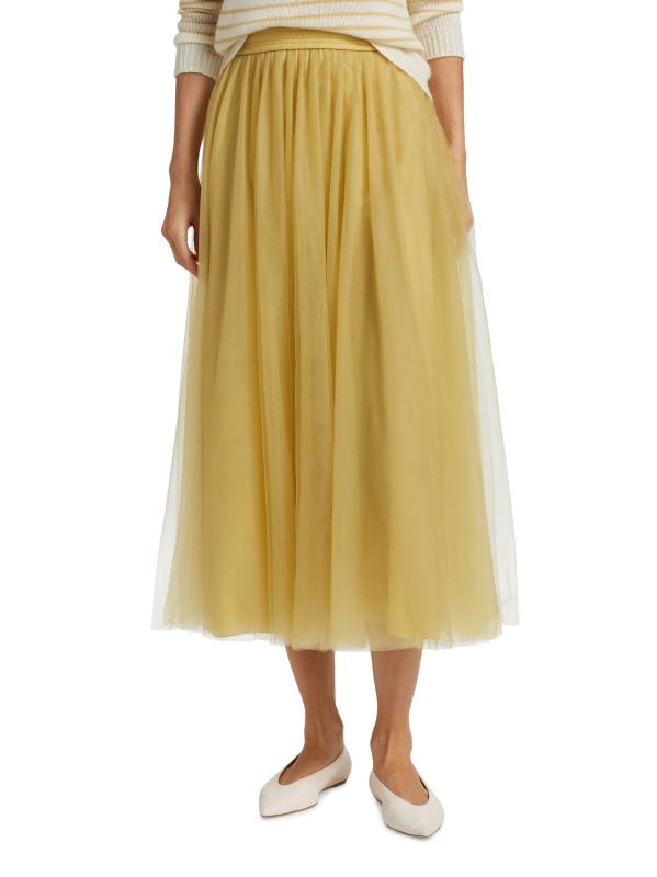 スカート FABIANA FILIPPI Taffeta skirt Gold Fabiana Filippi Tech Taffeta Balloon Midi Skirt | Harrods UK