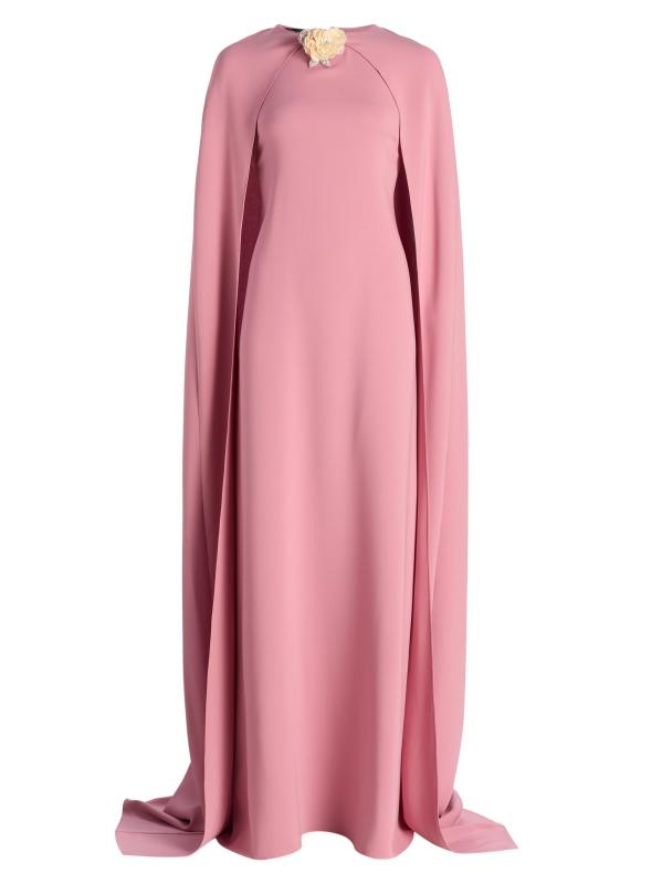 قفطان مزيّن بأكمام منسدلة من مزيج الحرير