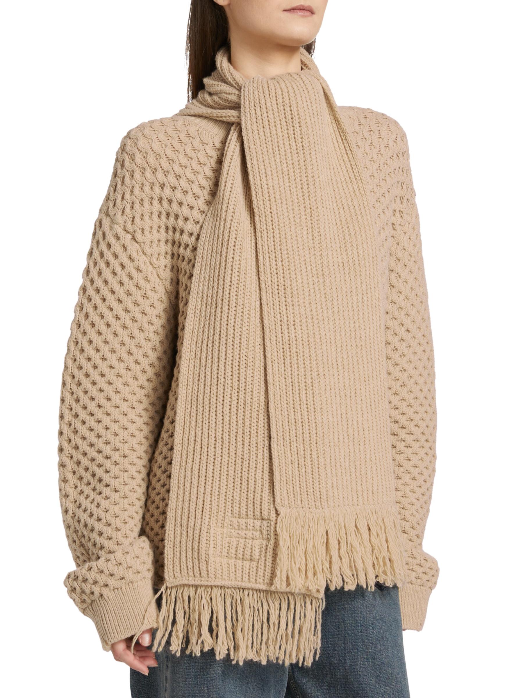 Shop MM6 Maison Margiela - Tieneck Virgin Wool-Blend Sweater