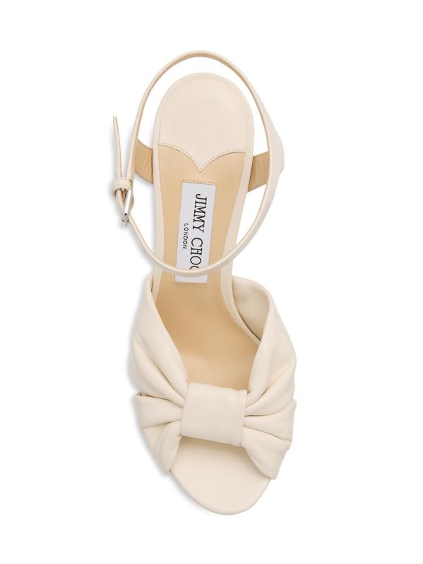 #6: صندل Heloise مصنوع من الجلد مقاس 120 ملم - أبيض