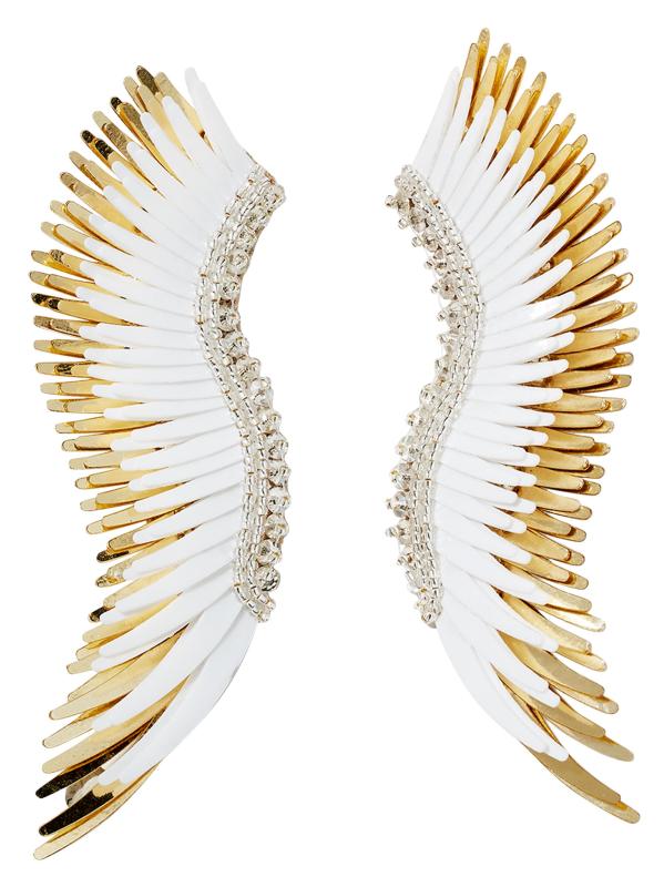 أقراط مادلين المميزة من الجلد والخرز والترتر