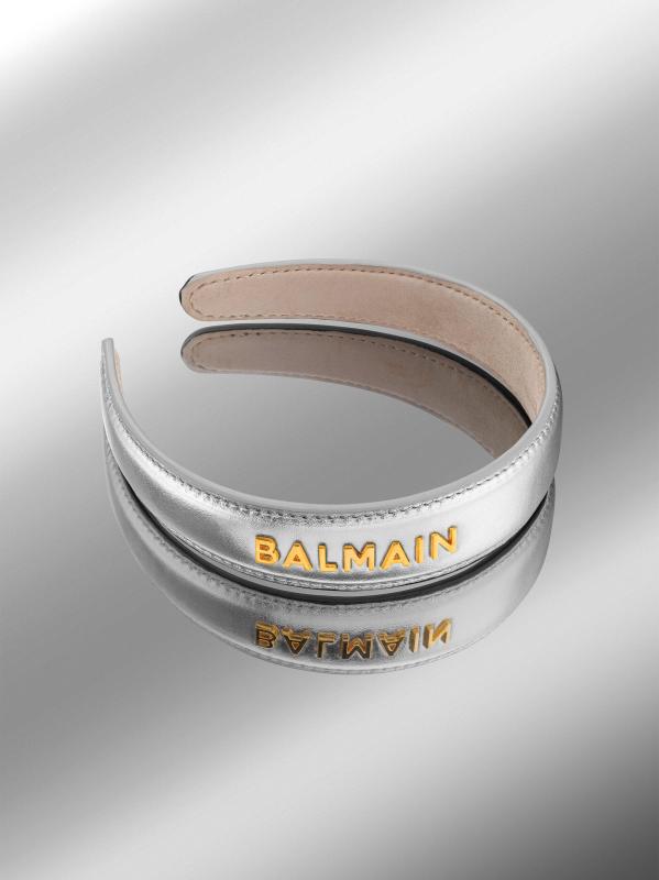 BALMAIN(バルマン)メタリックテクスチャレザーヘッドバンド SALE Balmain Hair - 限定版レザーヘッドバンド をオンライン購入