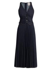 【Self Portrait】インディゴ デニム バンドゥ ミディドレス Indigo Denim Bandeau Midi Dress – self-portrait-US
