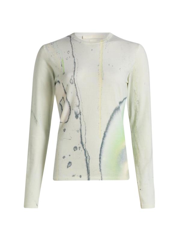 سترة ضيقة من صوف ميرينو بألوان مائية زهرية