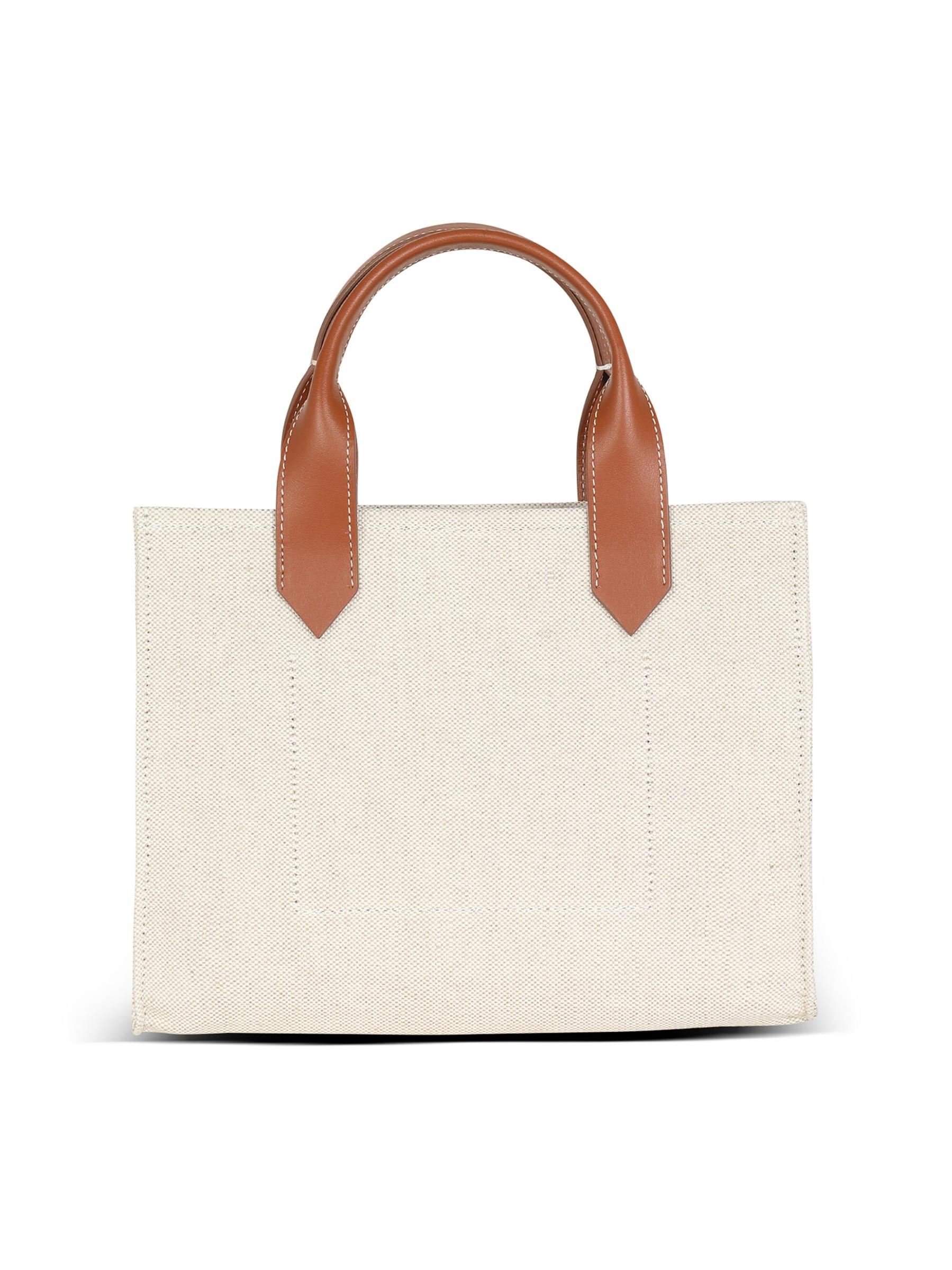 トートバッグ B-Army Shopper Bag - Balmain - Leather - Neutral B-Army small tote bag in canvas and leather - Women | BALMAIN