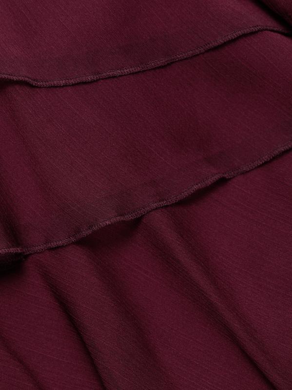 #6: فستان إيمالين شيفون كاسكيد متوسط الطول بأكتاف مكشوفة - بينوت نيور