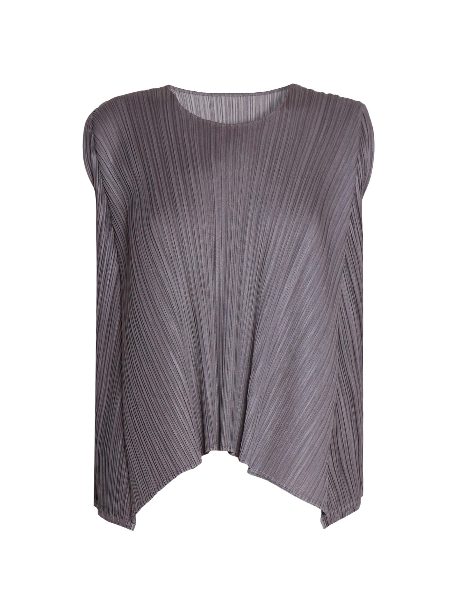 Pleats Pleaseトップス サイズ3 PLEATS PLEASE ISSEY MIYAKE - LEATS PLEASE BASICS丸首半袖