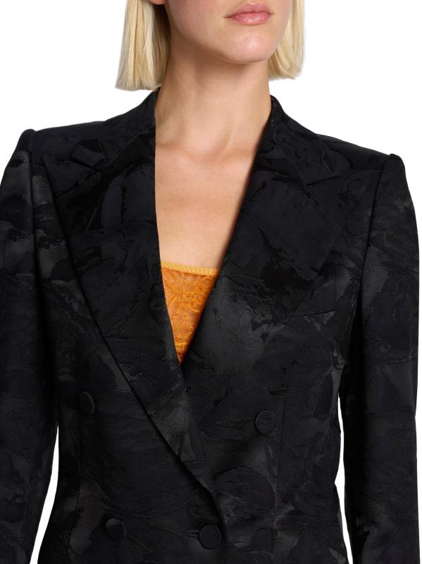【25SS NEW】DRIES VAN NOTEN/ジャカードダブルブレストブレザー Dries Van Noten - フローラル・ジャカード・ロングライン