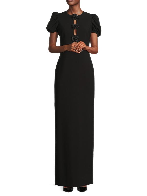 #6: فستان روزيت مزيّن بالكريستال من دروب 11 غريفين - أسود