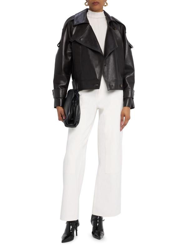 #5: جاكيت مايلز ليذر متعدد الاستخدامات - بني داكن