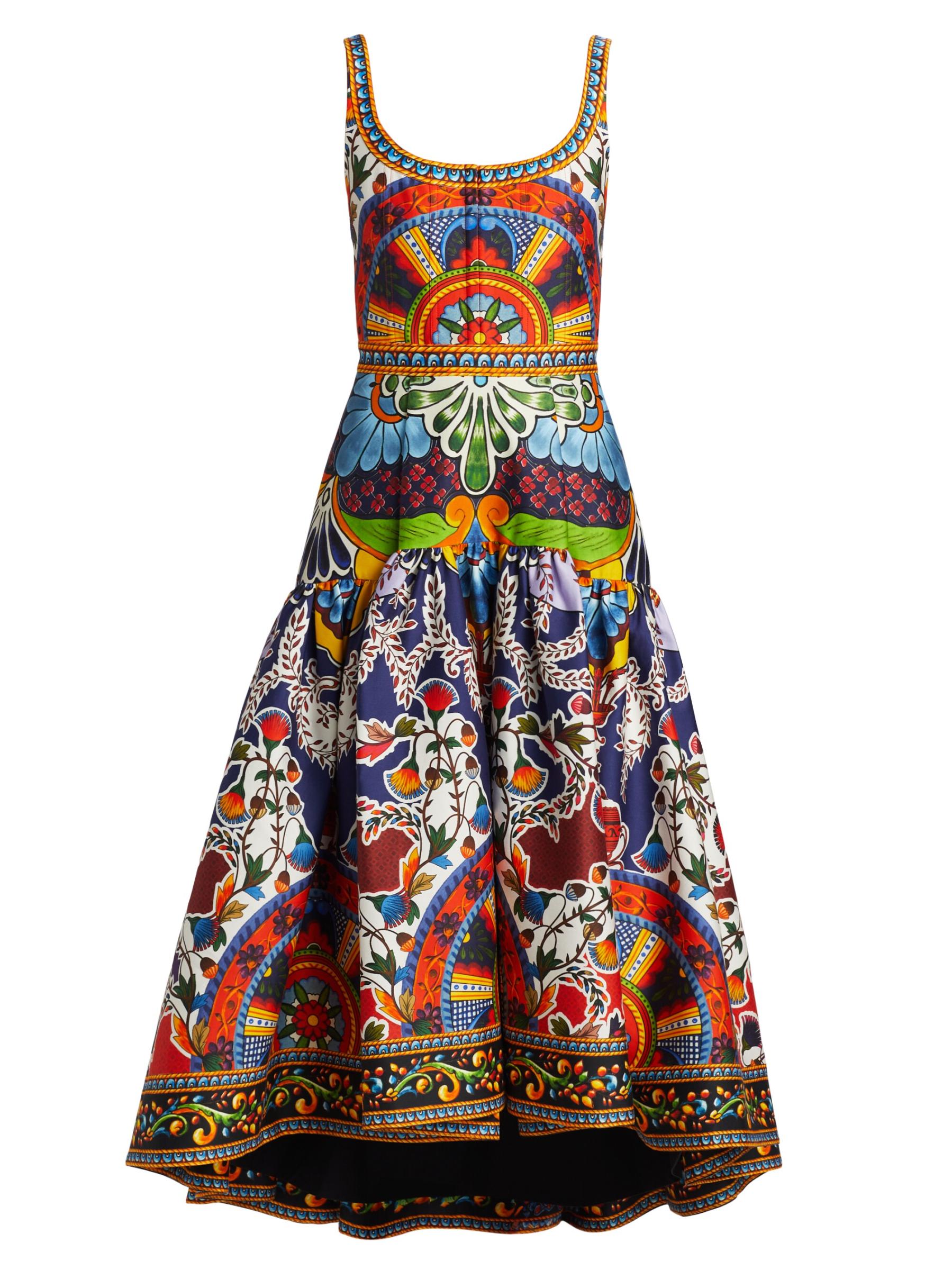 Shop Alice + Olivia - Diana Floral Cotton-Blend Sleeveless