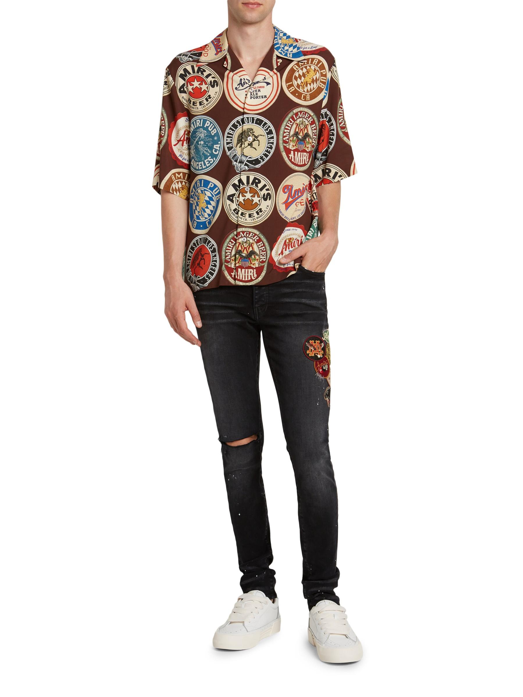 AMIRI☆Vintage Patch Skinny ストレッチ デニム ジーンズ Shop Amiri - Vintage Patch Skinny Jeans | Saks Fifth Avenue