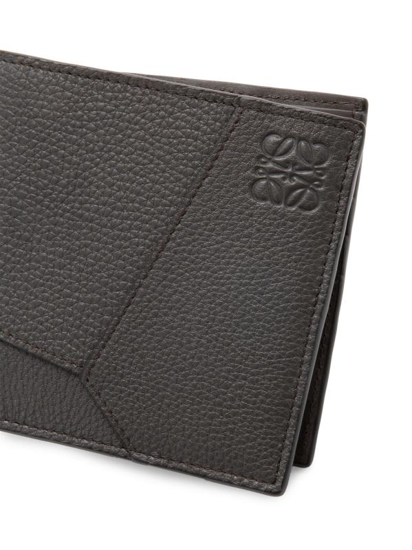 #5: محفظة Puzzle الجلدية ثنائية الطيات - رمادي داكن