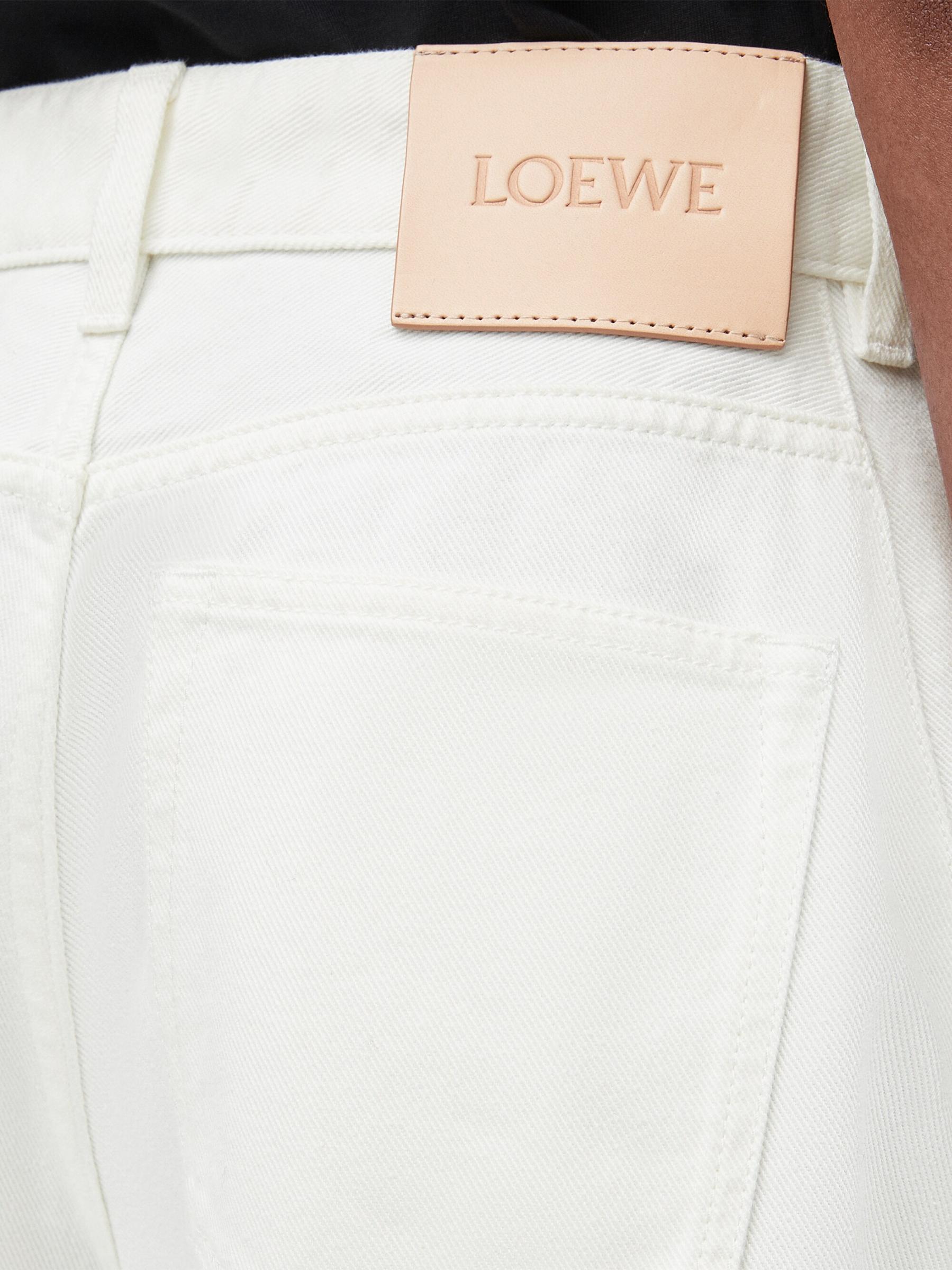 LOEWE Paula's Ibiza barrel-leg jeans 白 美形デニムパンツ Shop Loewe - LOEWE x Paula's Ibiza Barrel-Leg Jeans | Saks