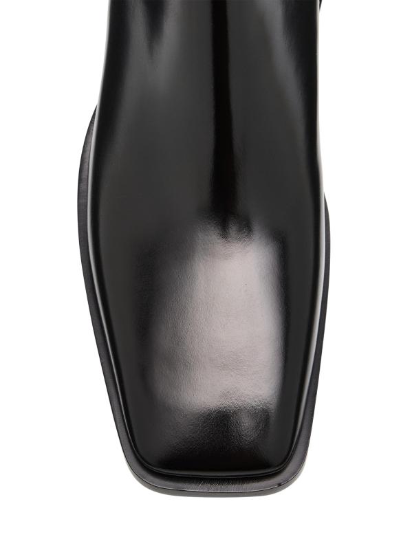 #5: حذاء تشيلسي من الجلد مقاس 70 مم من أنجيلو - أسود