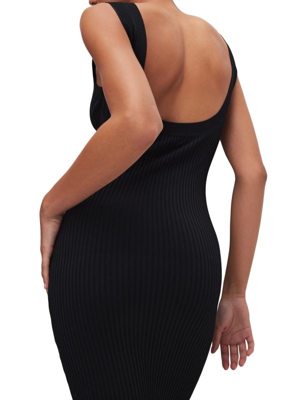 ワンピース Wellness Open Back Rib Long Dress Wellness Open Back Rib Long Dress /パッドinオープンバック