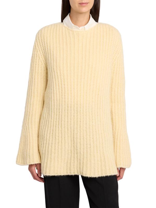 #2: سترة من الكشمير المحبوك من Mirr - أصفر