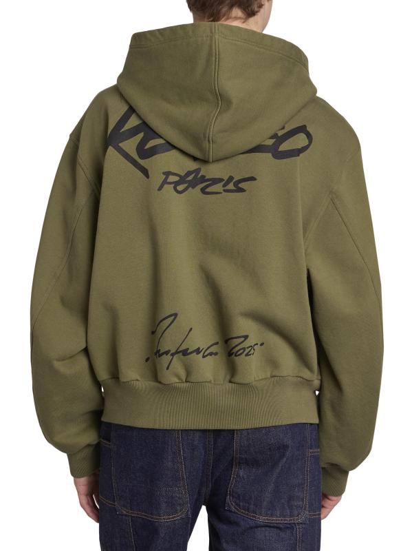 #4: هودي فوتورا بوكسي بسحّاب كامل - كاكي