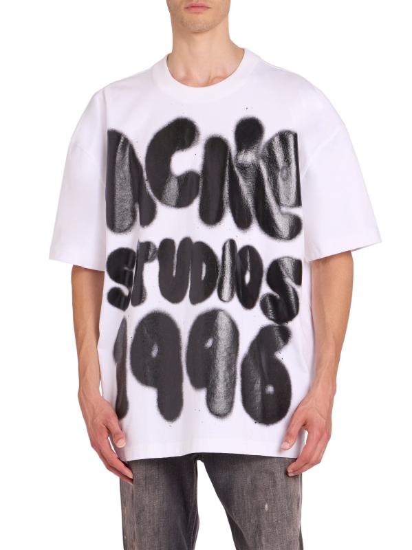 【Acne Studios】1996 スプレー クルーネック T シャツ コットン Acne Studios Eresa U Spray Logo T-Shirt | Saks Fifth Avenue