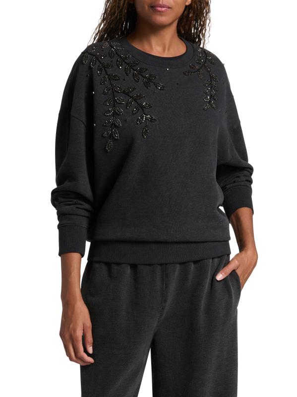 #2: سويت شيرت فرينش تيري مزيّن - خلنج الفحم