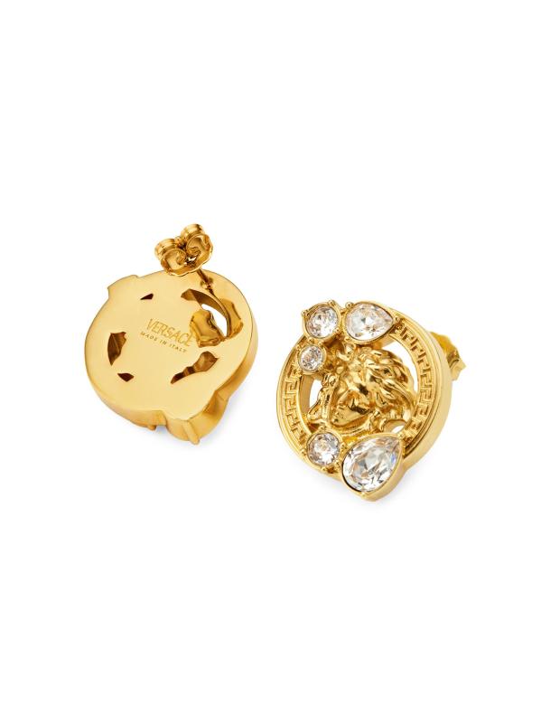 Versace ゴールド クリスタル スタッドピアス Versace ゴールド クリスタル スタッドピアス Versace ゴールド