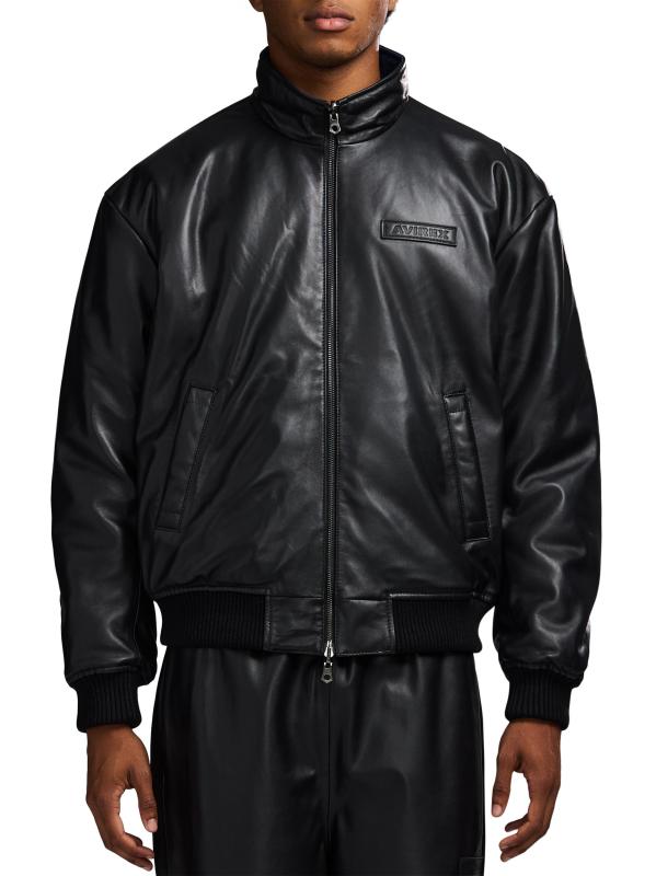 Avirex - レザートラックジャケット をオンライン購入 | Saks Fifth