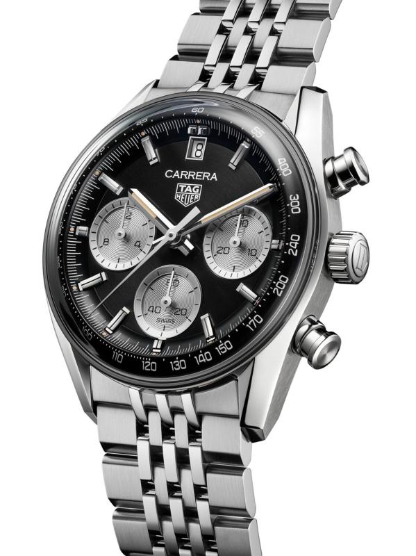 #2: ساعة كاريرا كرونوغراف من الفولاذ المقاوم للصدأ/39 مم - فولاذ مقاوم للصدأ