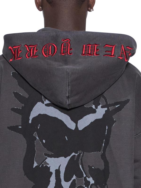 #4: هودي غراف إكسيس بسحّاب - أسود