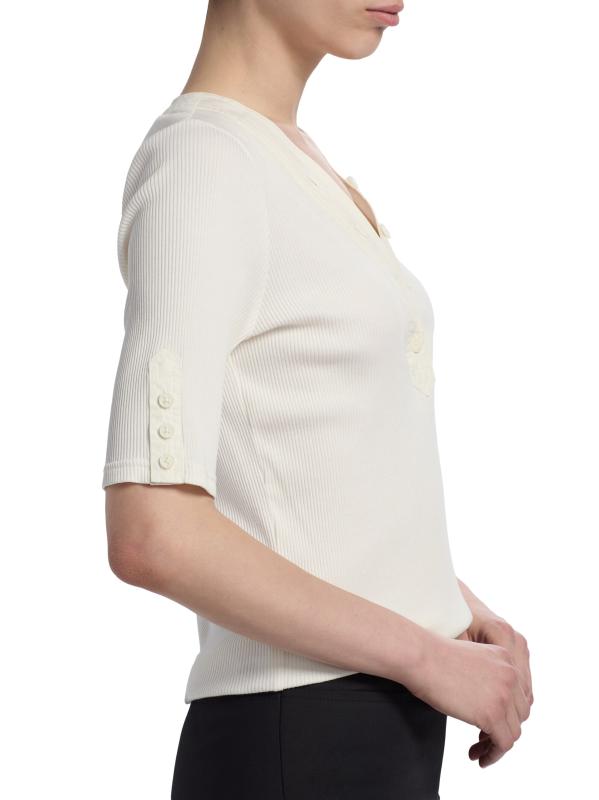Shop Derek Lam 10 Crosby - Adrian V-Neck Ribbed T-Shirt