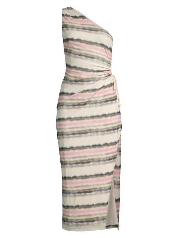 فستان متوسط الطول بكتف واحد مصنوع من Mood Ring