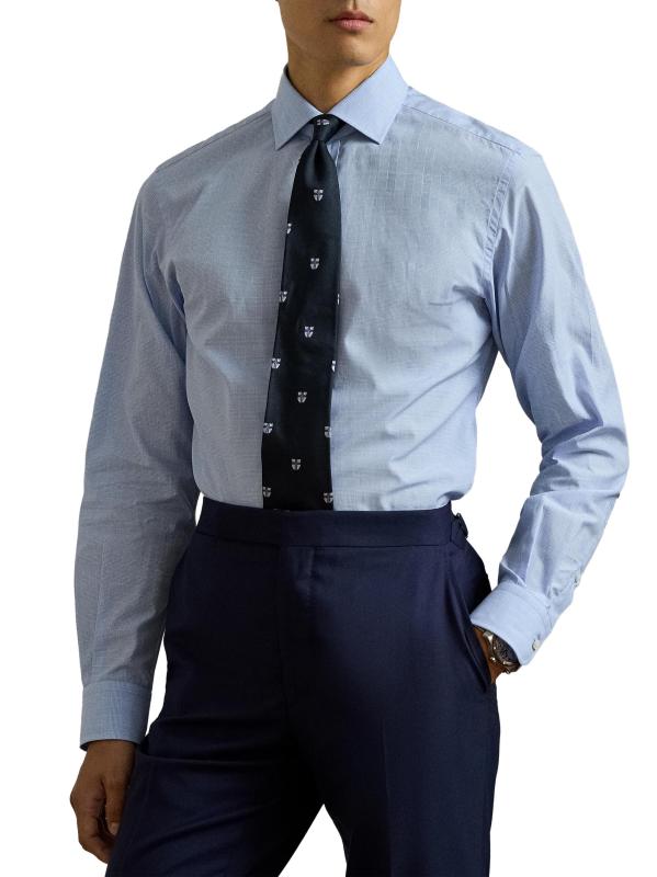 #2: قميص أستون كوتون - أزرق