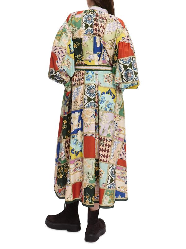 #3: قميص بيانكا مرقع بحزام - متعدد