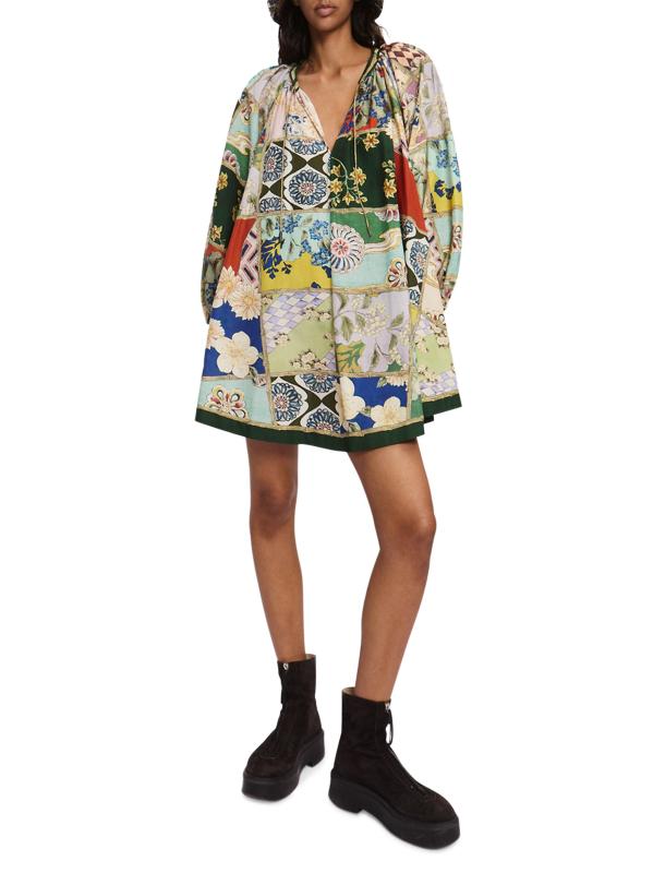 #3: فستان بيانكا مرقع على شكل خيمة صغيرة - متعدد