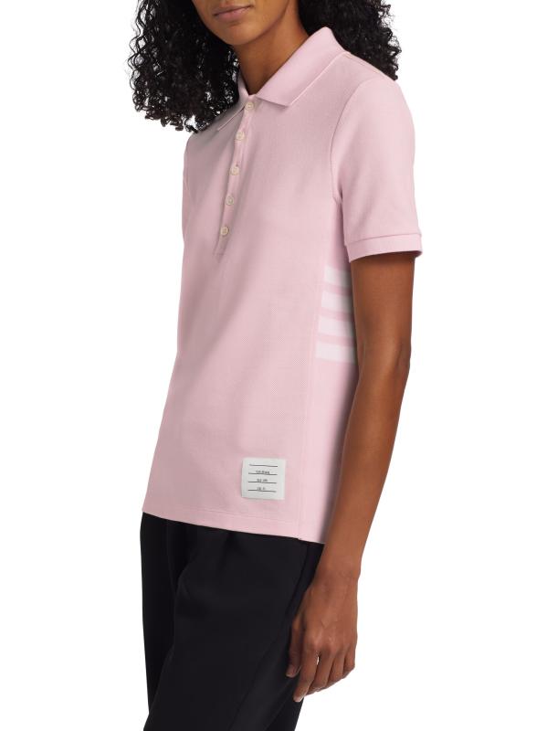 Shop Thom Browne - Piqué Cotton Polo Shirt | Saks Fifth