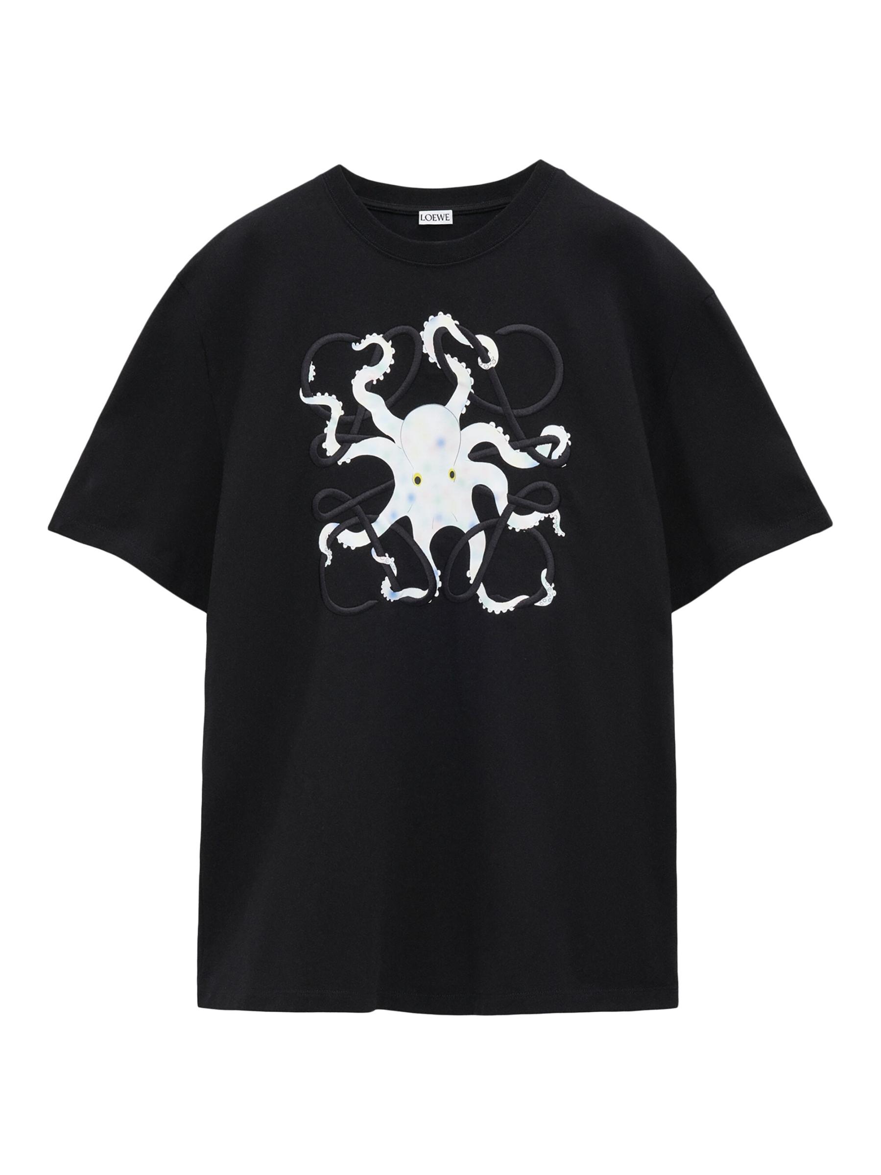 【Suna Fujitaコラボ】LOEWE◆オクトパス コットン 半袖 Tシャツ Shop Loewe - Suna Fujita x LOEWE Octopus Relaxed-Fit T-Shirt