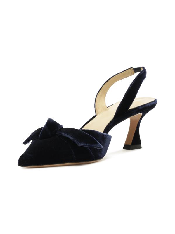 #9: حذاء سلينج باك مخملي مقاس 60 مم من كلاريتا بيل - بلو نوت