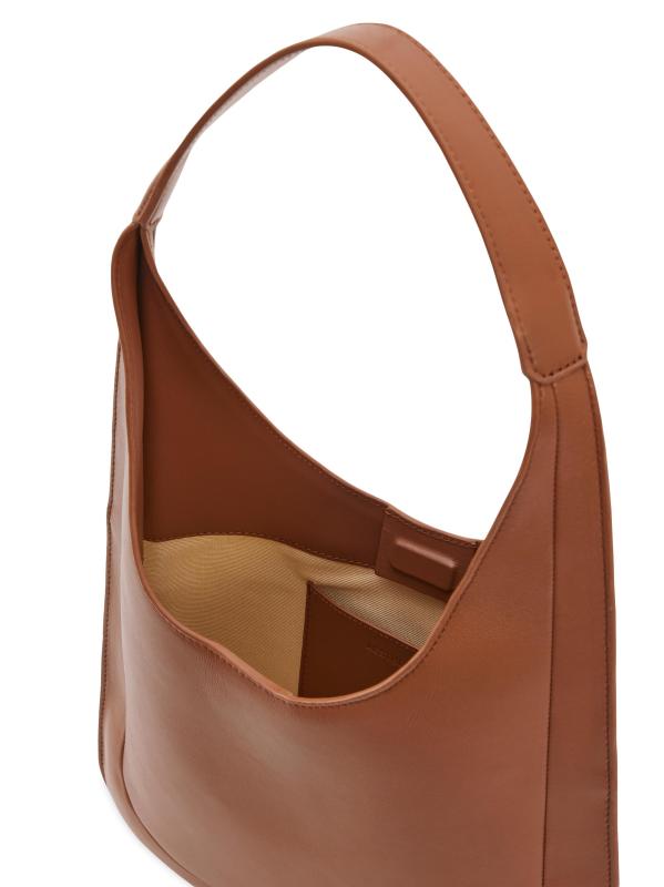 #3: حقيبة هوبو متوسطة الطول من الجلد - صدأ بني