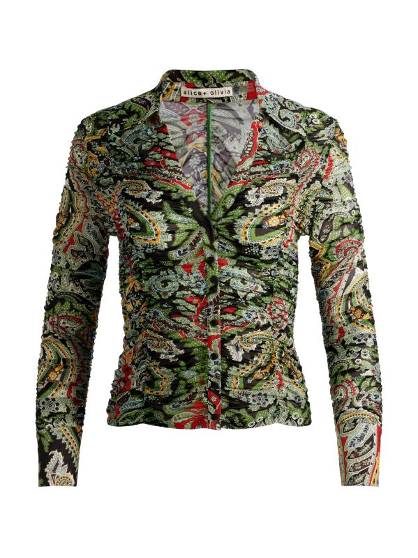 Alice+Olivia - ❤️★Alice olive 2023新作新品　黒、白、リボンカーディガン　2色 アリスアンドオリビア（ALICE + OLIVIA）2023秋冬コレクション