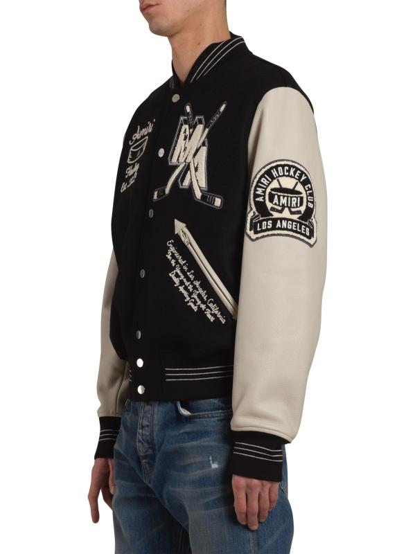 Vintage patch varsity jacket, color BLACK | Spazio Pritelli