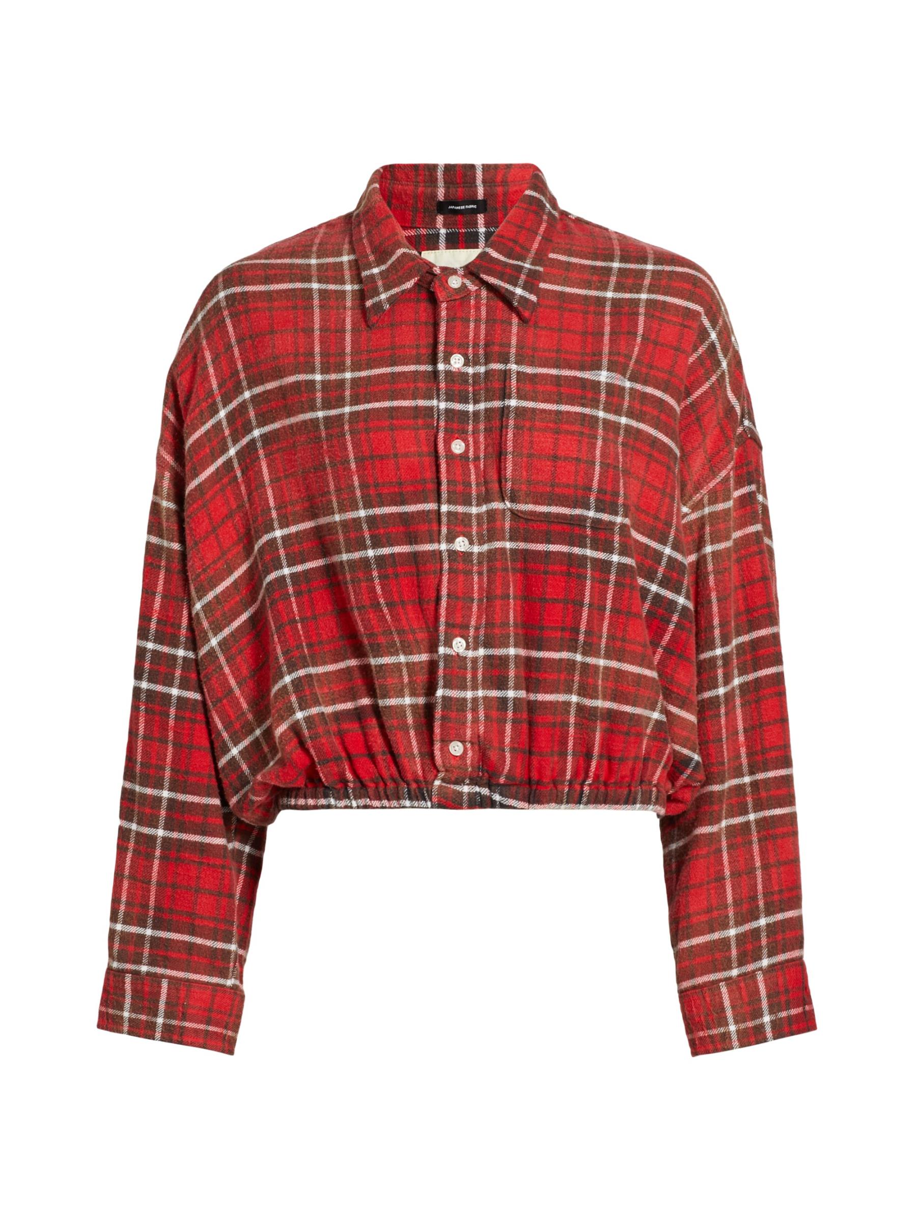 【R13】チェック柄オーバーサイズボックスシャツドレス R13 (アールサーティン) 22SS Plaid Oversize Boxy Shirtdress